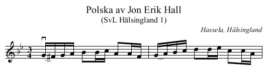 Polska av Jon Erik Hall - staff notation
