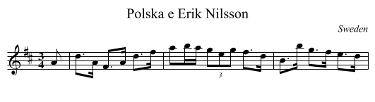 Polska e Erik Nilsson - staff notation