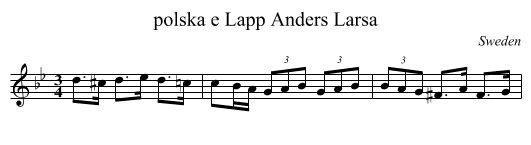 polska e Lapp Anders Larsa - staff notation