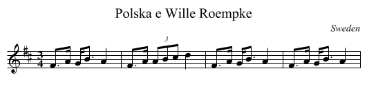 Polska e Wille Roempke - staff notation