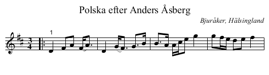 Polska efter Anders Åsberg - staff notation