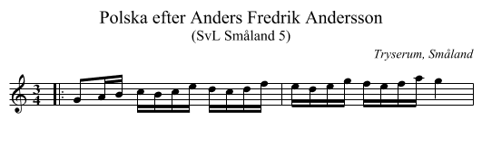 Polska efter Anders Fredrik Andersson - staff notation