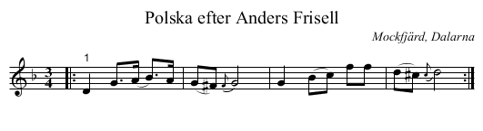 Polska efter Anders Frisell - staff notation