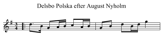 Polska efter August Nyholm, Delsbo - staff notation