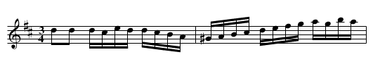 Polska efter August Nyholm - staff notation