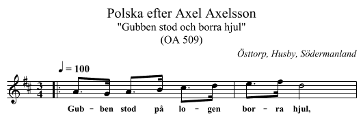 Polska efter Axel Axelsson - staff notation