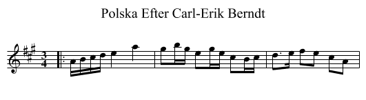 Polska Efter Carl-Erik Berndt - staff notation