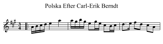 Polska Efter Carl-Erik Berndt - staff notation