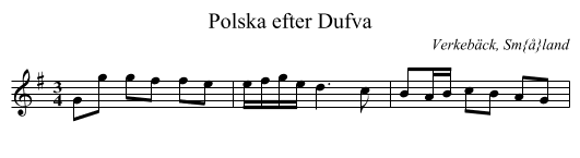 Polska efter Dufva - staff notation