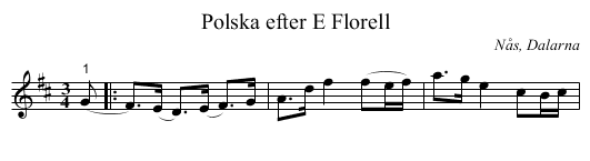 Polska efter E Florell - staff notation