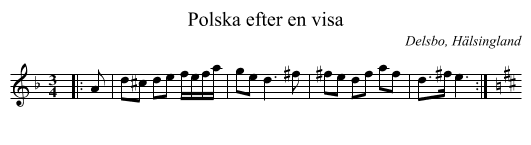 Polska efter en visa - staff notation