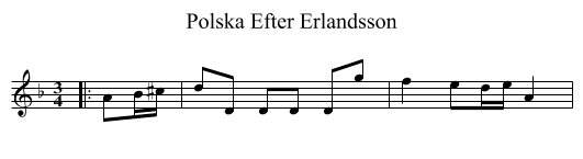Polska Efter Erlandsson - staff notation