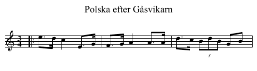 Polska efter G&aring;svikarn - staff notation