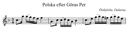 Polska efter Göras Per - staff notation