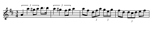 Polska efter Gubben Kihlstedt - staff notation