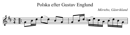 Polska efter Gustav Englund - staff notation