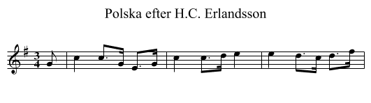 Polska efter H.C. Erlandsson - staff notation