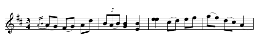 Polska efter J P Bergstr&ouml;m, Gl&ouml;te - staff notation