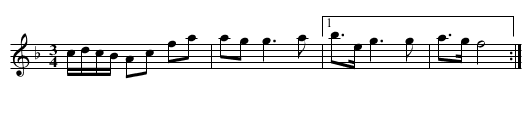 Polska efter Jakob Adolf Hägg - staff notation