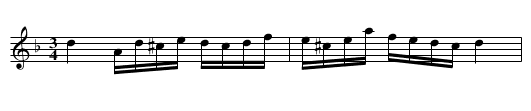 Polska efter Jakob Adolf Hägg - staff notation