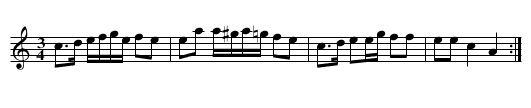 Polska efter J.J. Bruun - staff notation