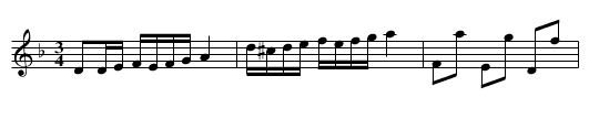 Polska efter Johan Eric Blomgren - staff notation