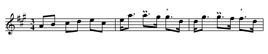 Polska efter Johan Jacob Bruun - staff notation