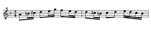 Polska efter Johan Jansson - staff notation