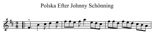 Polska Efter Johnny Schönning - staff notation