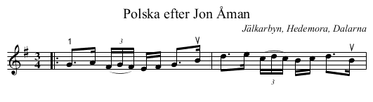 Polska efter Jon Åman - staff notation