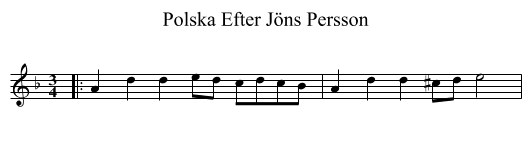 Polska Efter Jöns Persson - staff notation