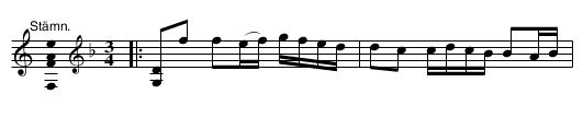 Polska efter Jöns Persson - staff notation