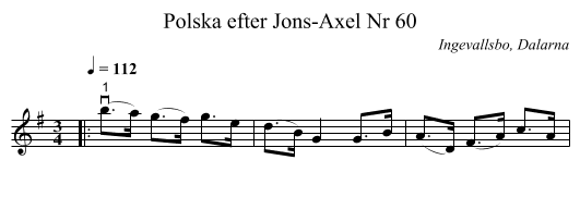 Polska efter Jons-Axel Nr 60 - staff notation