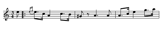 Polska efter Karl Petterson - staff notation