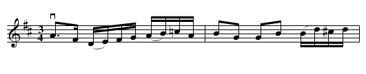 Polska efter Kus Nisse - staff notation