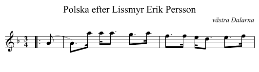 Polska efter Lissmyr Erik Persson - staff notation
