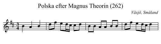 Polska efter Magnus Theorin (262) - staff notation