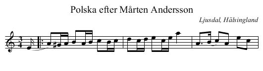 Polska efter Mårten Andersson - staff notation