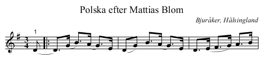 Polska efter Mattias Blom - staff notation