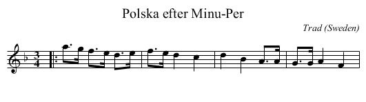 Polska efter Minu-Per - staff notation