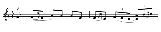 Polska efter Munter Johan - staff notation