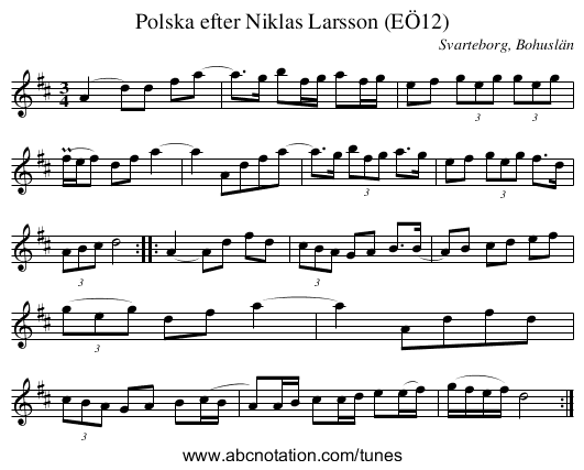 Polska efter Niklas Larsson (EÖ12) - staff notation