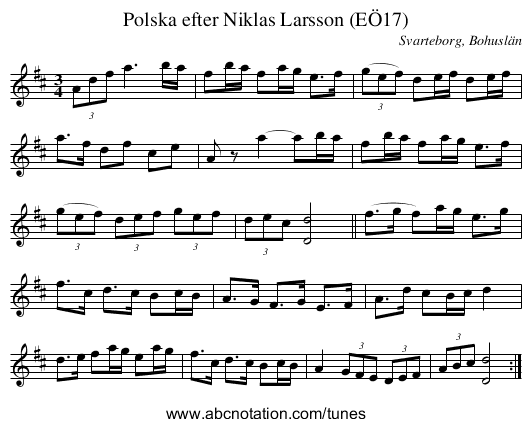 Polska efter Niklas Larsson (EÖ17) - staff notation