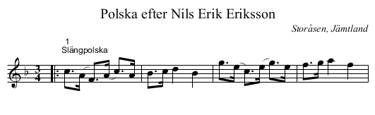 Polska efter Nils Erik Eriksson - staff notation