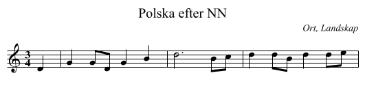 Polska efter NN - staff notation