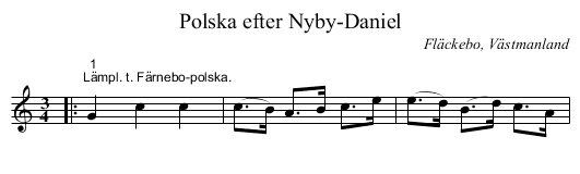 Polska efter Nyby-Daniel - staff notation