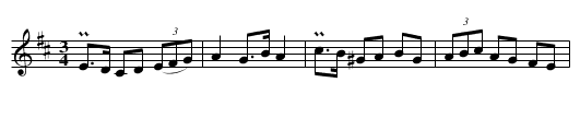 Polska efter Olof Andersson - staff notation