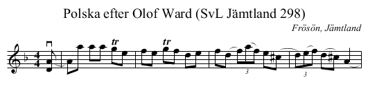 Polska efter Olof Ward (SvL Jämtland 298) - staff notation