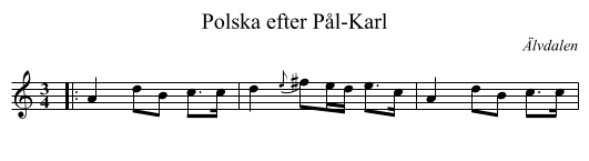 Polska efter P&aring;l-Karl - staff notation