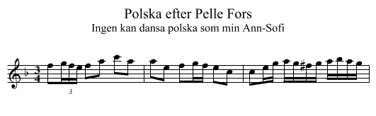 Polska efter Pelle Fors - staff notation